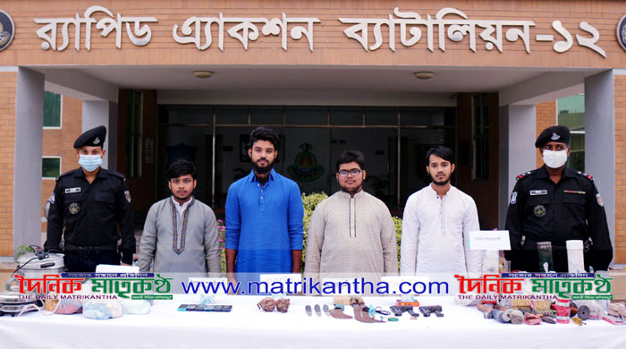 র‌্যাবের অভিযানে শাহজাদপুর থেকে জঙ্গী সংগঠন জেএমবি’র ৪জন সদস্য গ্রেফতার